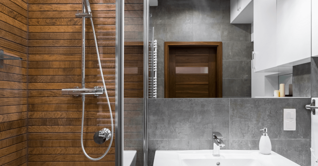 bathroom with different textures