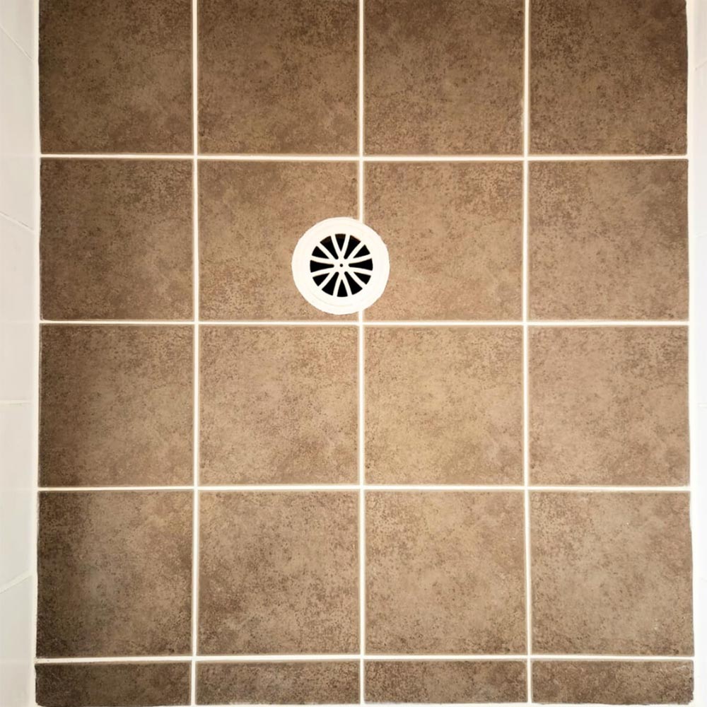 Brown Tiles Shower After